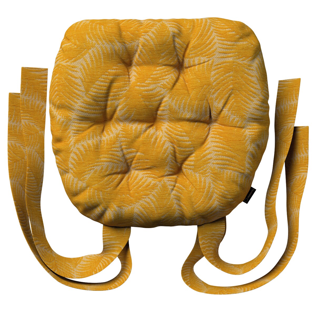 Poduszka na krzesło Marcin, miodowe liście paproci na beżowym tle, 40 x 37 x 8 cm, Cosy Home