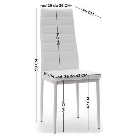 Zestaw 6 krzeseł FADO tapicerowane ekoskóra szare