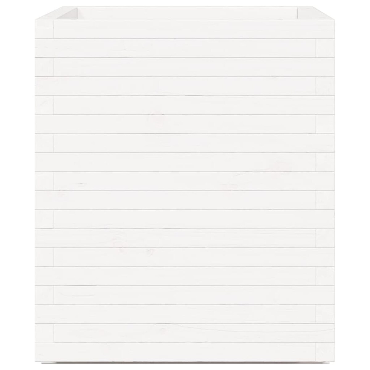 vidaXL Donica ogrodowa, biała, 60x60x72,5 cm, lite drewno sosnowe