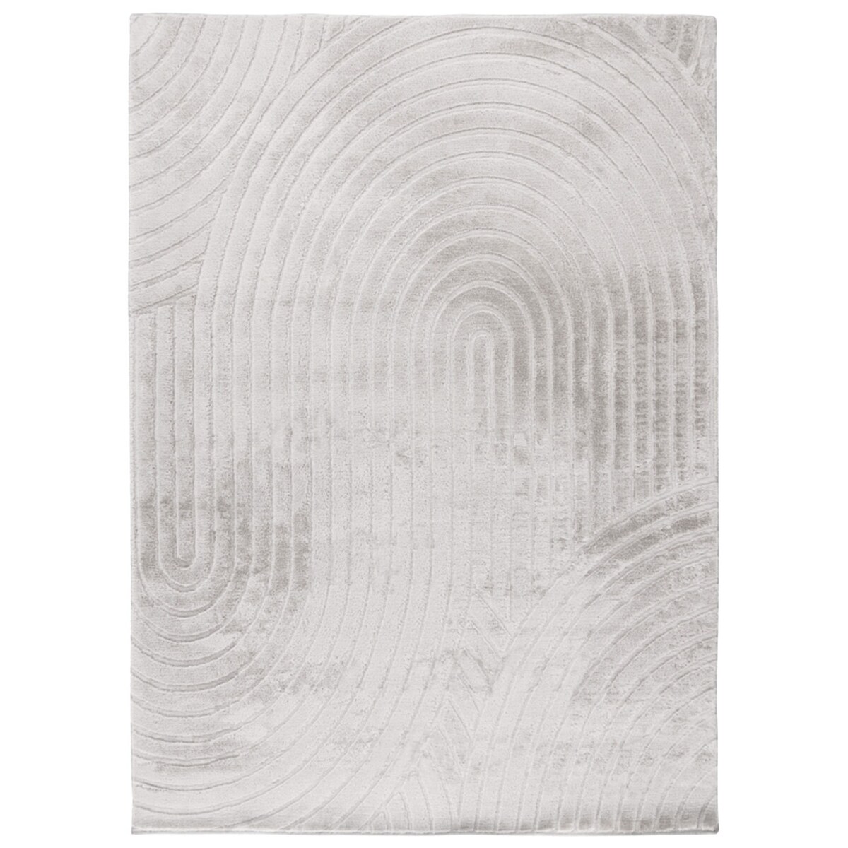 Dywan nowoczesny 3D, miękki Waving 5010 Jasnoszary/Taupe 80x150