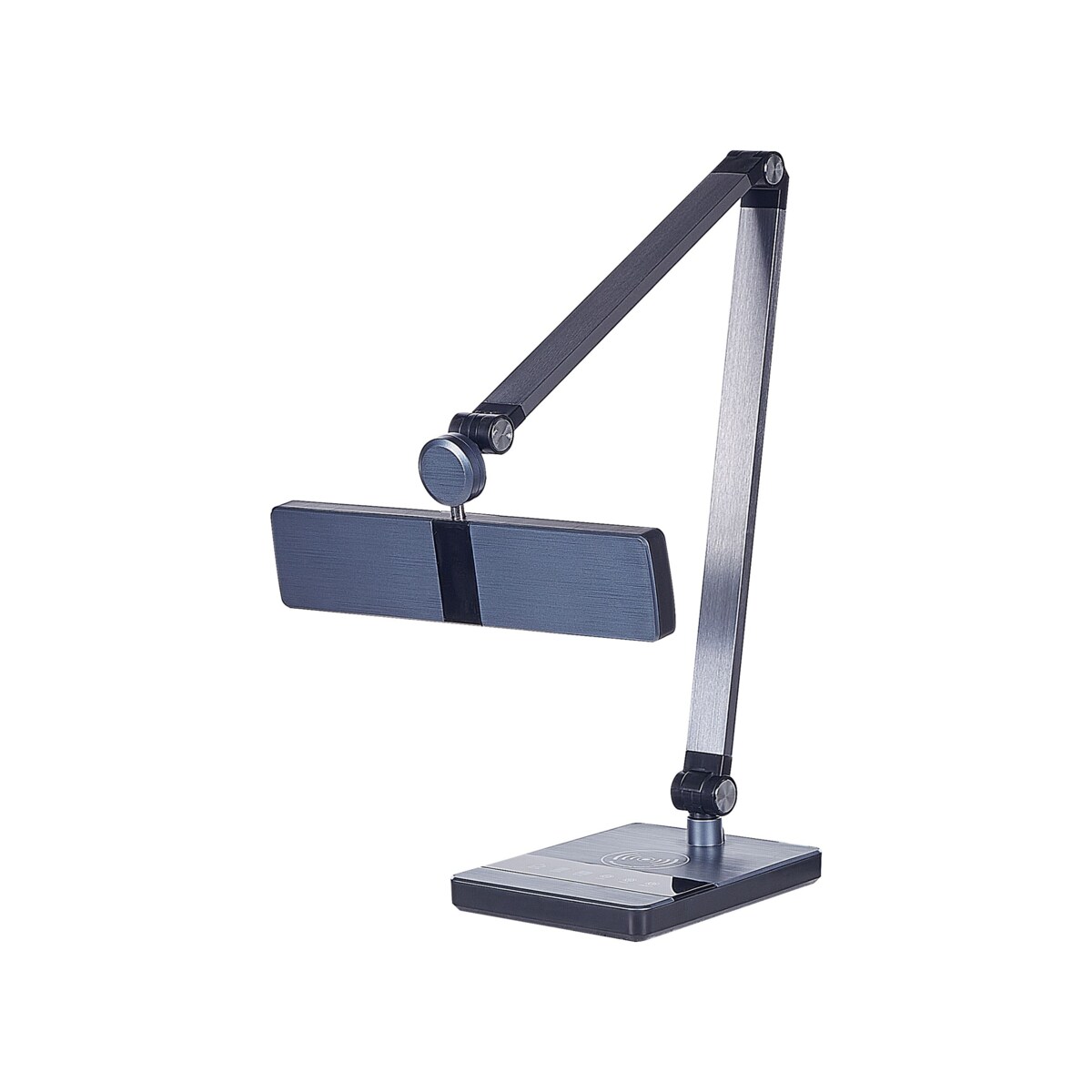 Lampa biurkowa LED metalowa z ładowarką indukcyjną czarna LACERTA