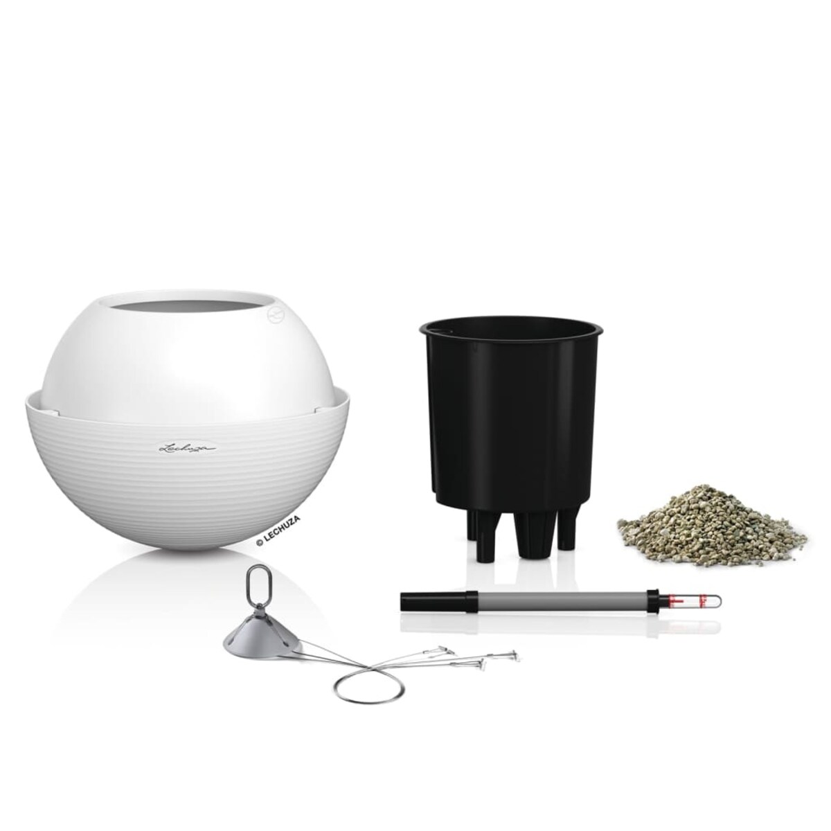 LECHUZA Donica wisząca BOLA Color 32 ALL-IN-ONE, biała