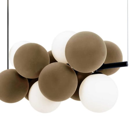 Wisząca lampa molekułowa Vino ABR-GRAPPA-H-B Abruzzo nad stół kule szare białe