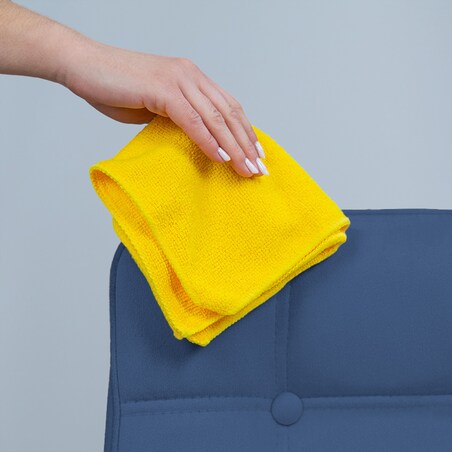 Hoker regulowany krzesło barowe tapicerowane welurowe granatowe