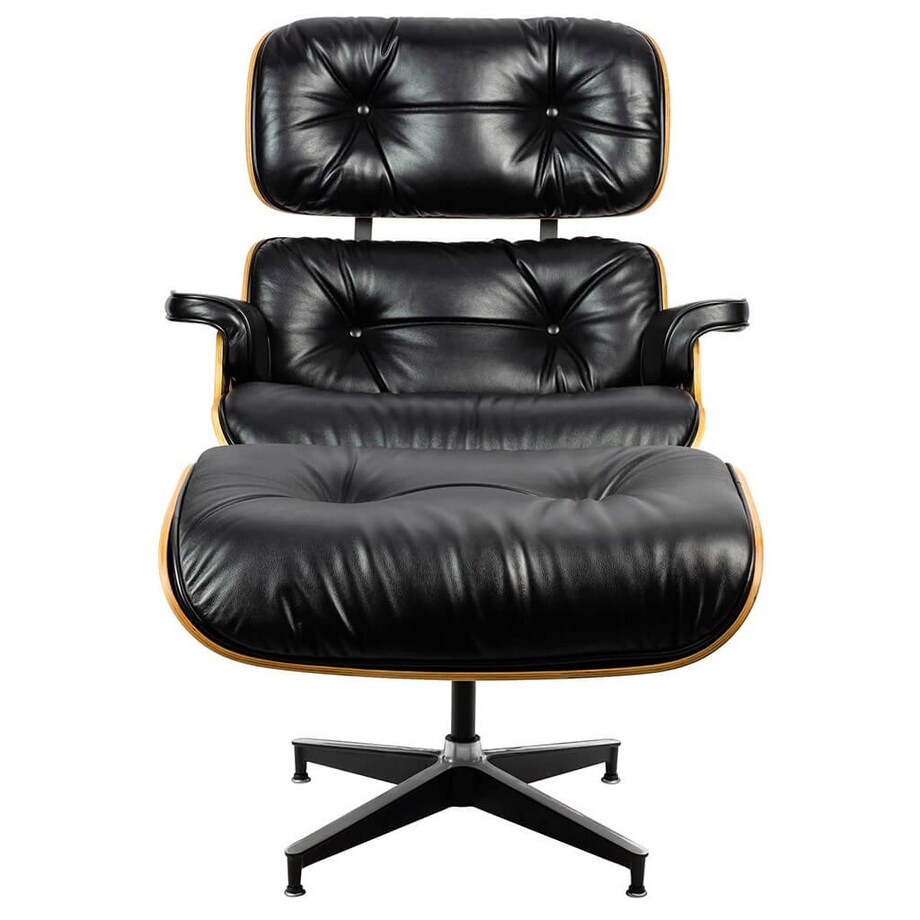 Szeroki fotel Lounge salonowy do wypoczynku czarny orzech, King Home