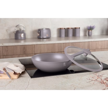 Patelnia wok z pokrywką 28cm BerlingerHaus Toupe BH-8094