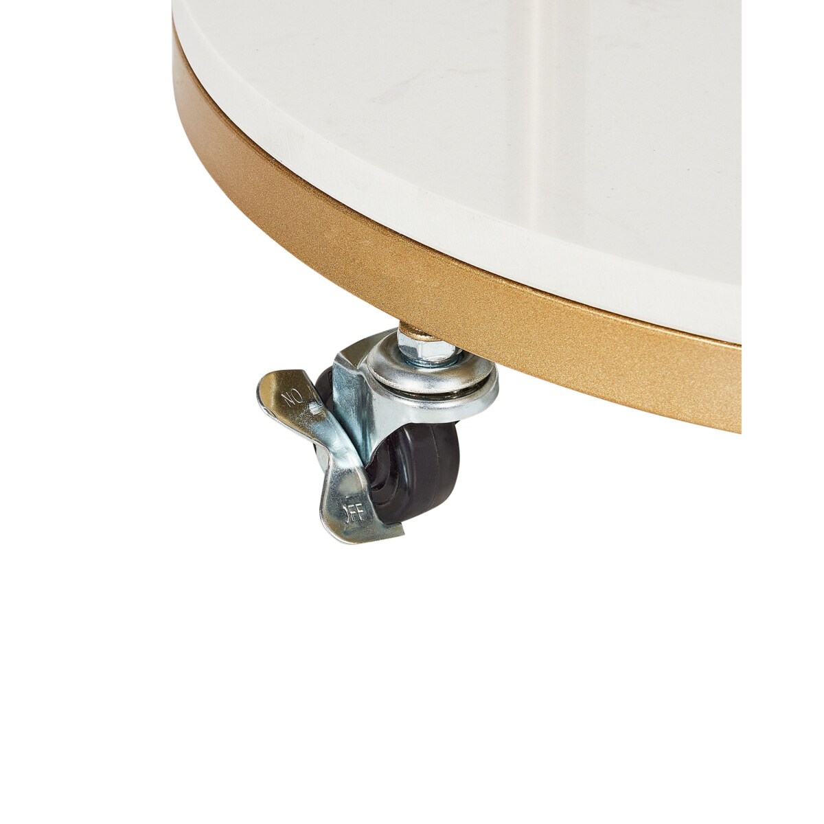 Wieszak stojący z lustrem złoty LORENA