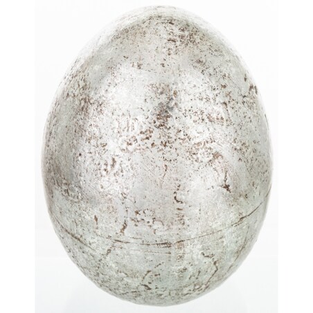 Dekoracja - srebrne jajko z ceramiki 23,5x16 cm MONNI - II
