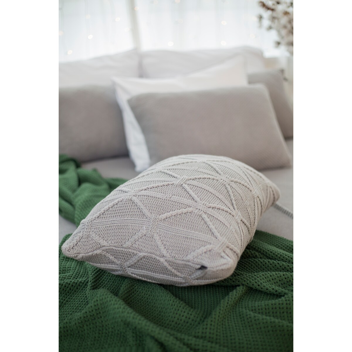 Poszewka brytyjska podłużna szara, 40 x 60 cm, La Manta