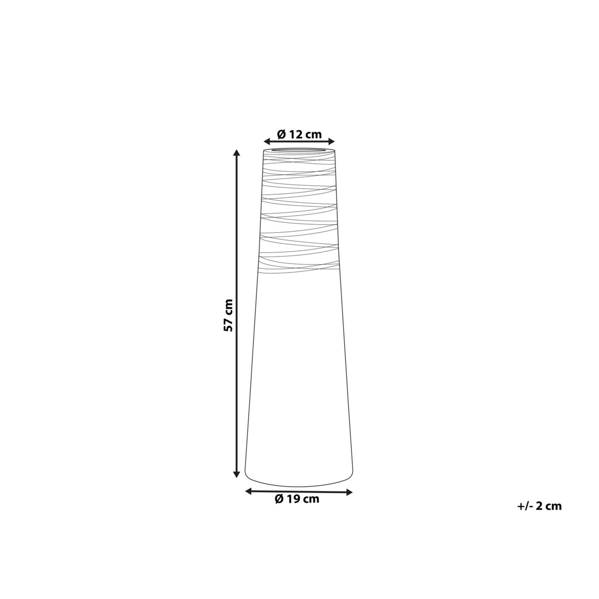 Wazon dekoracyjny z terakoty biały TARRAGONA