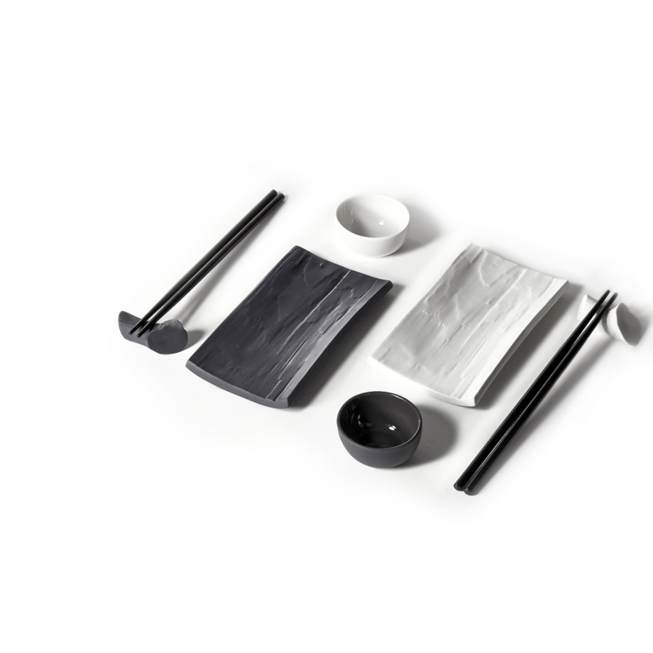 Zestaw Sushi dla 1 osoby 3 el. czarny CD27