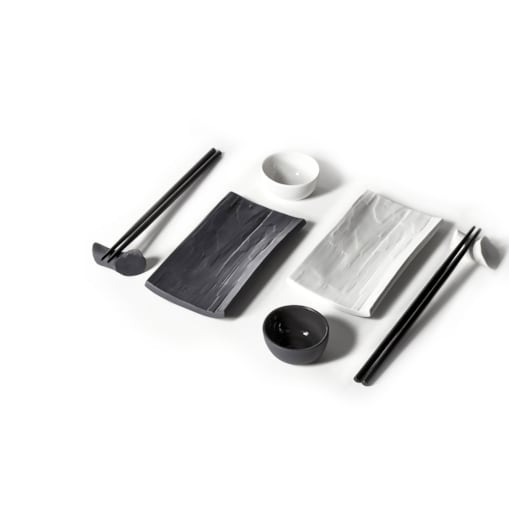 Zestaw Sushi dla 1 osoby 3 el. czarny CD27