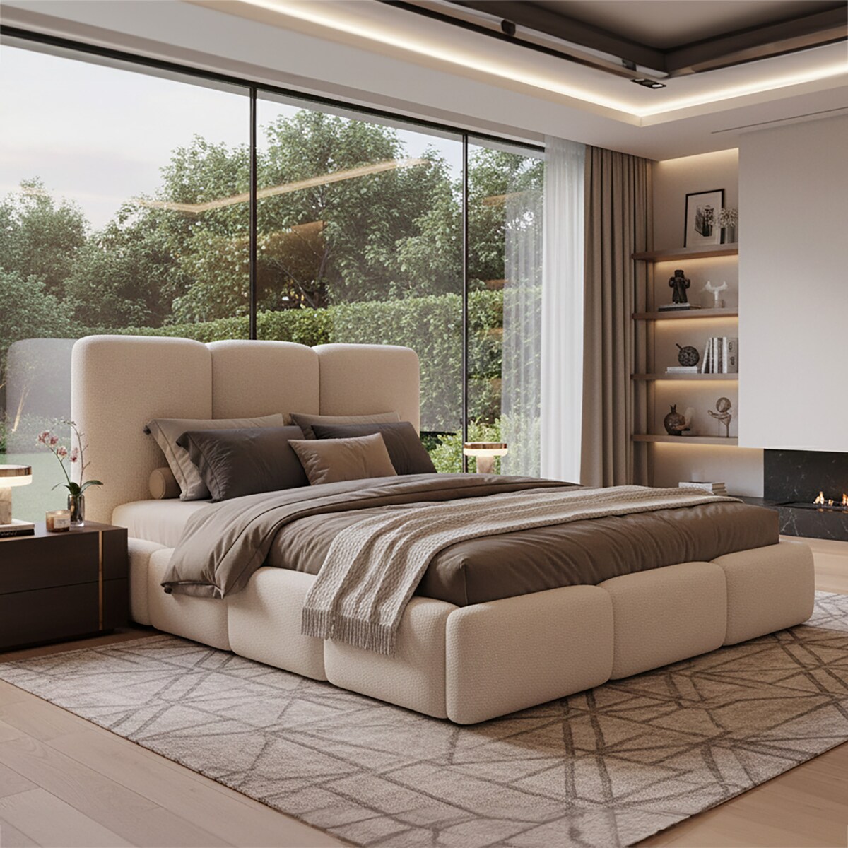 Łóżko Tapicerowane Capri 120X200 Stelaż Pojemnik Na Pościel Loop 06