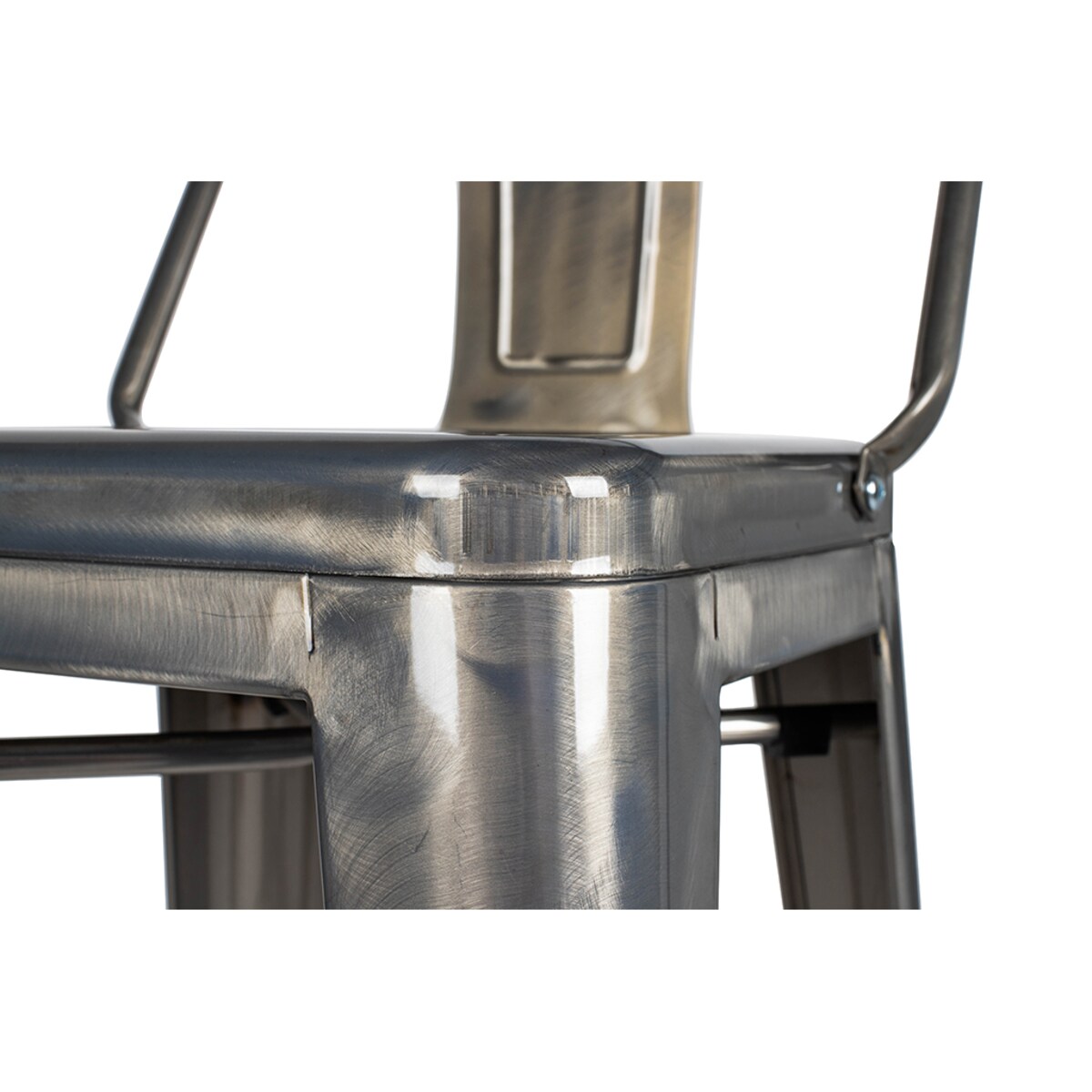 Krzesło barowe Tower Big Back KH010100967 do kuchni szare