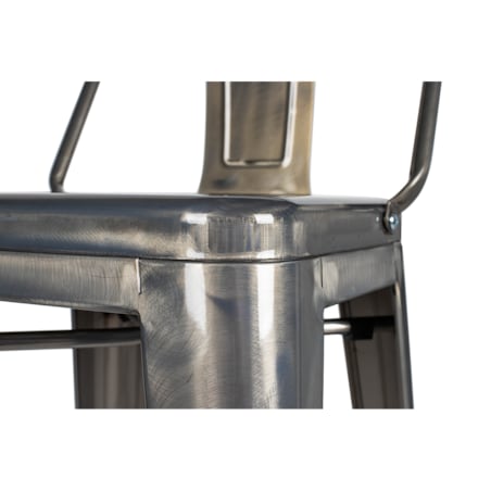 Krzesło barowe Tower Big Back KH010100967 do kuchni szare