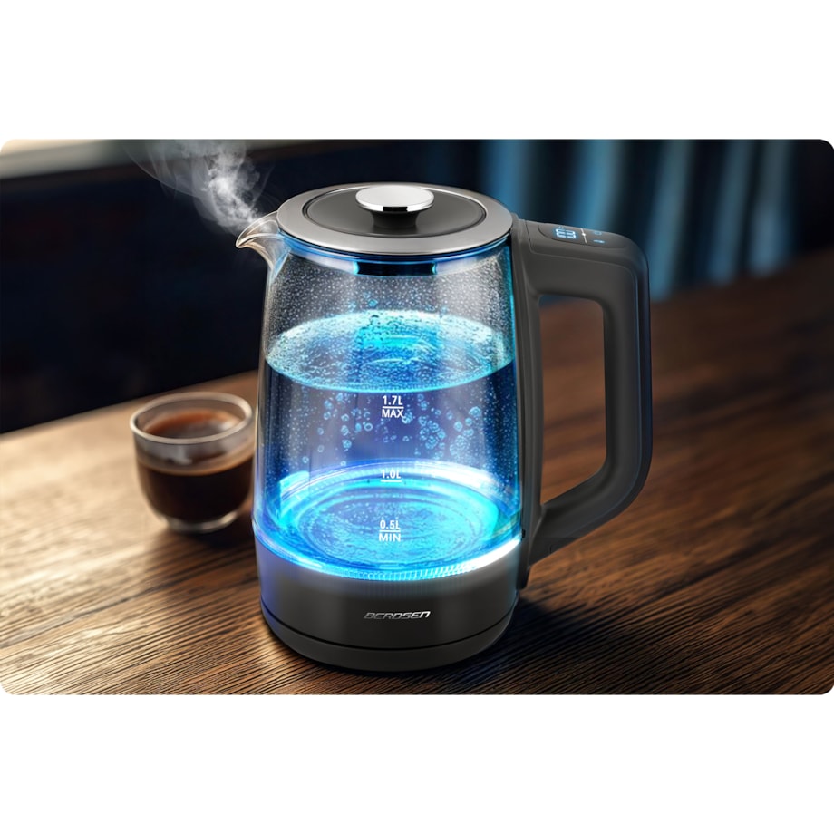Czajnik elektryczny szklany regulacja temperatury Berdsen