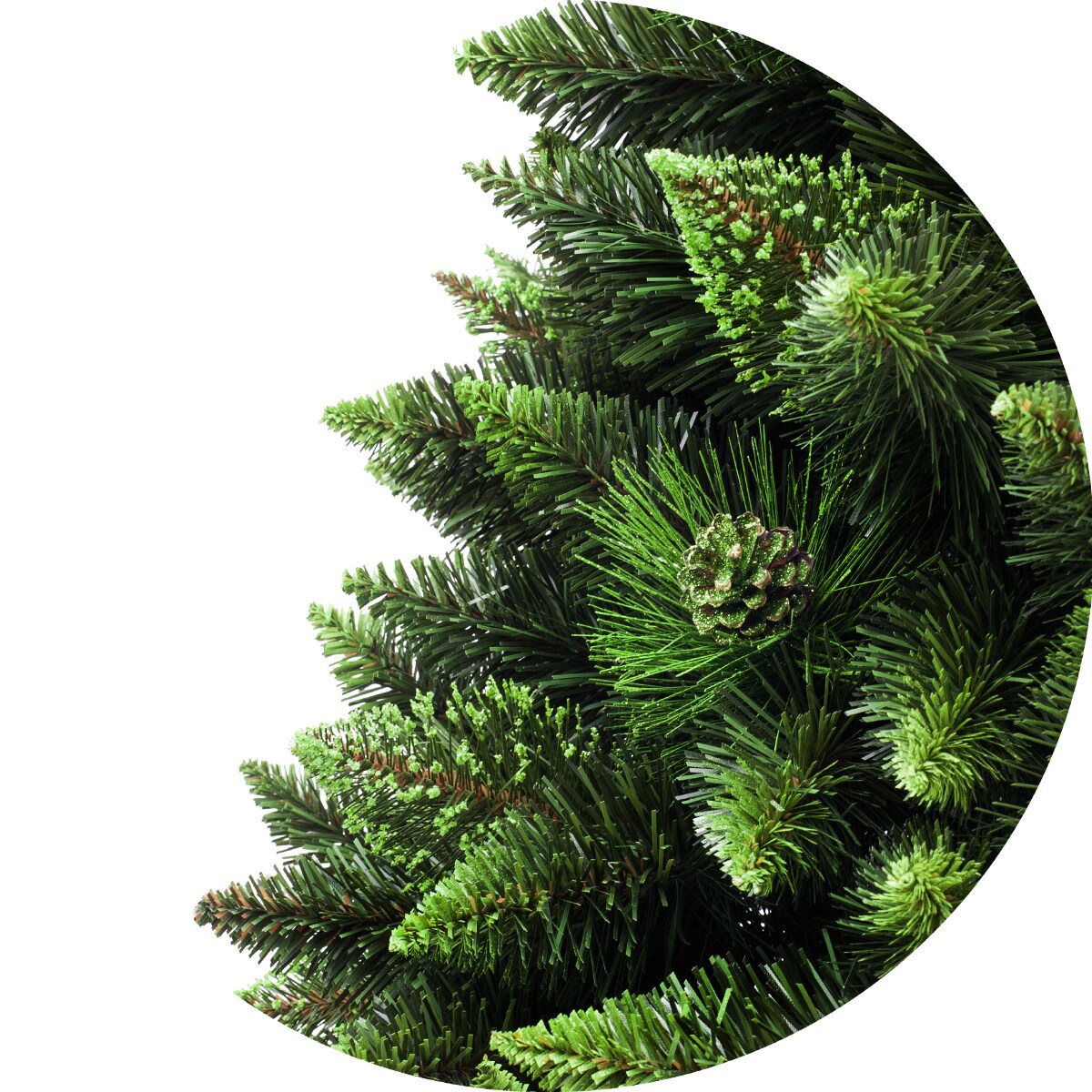 Choinka sztuczna Sosna oliwkowa z kryształkami