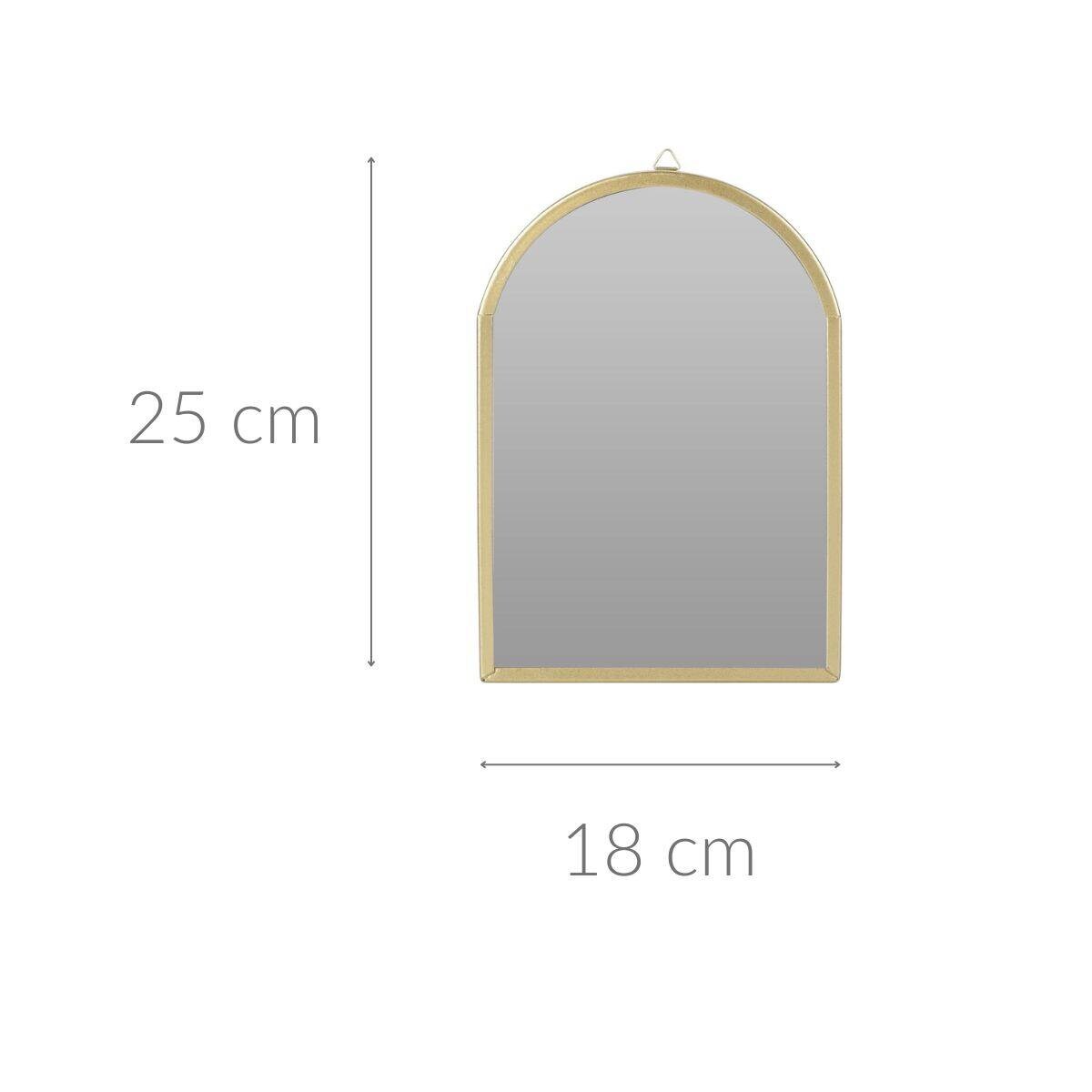 Lustro wiszące ze złotą ramą, 18 x 25 cm