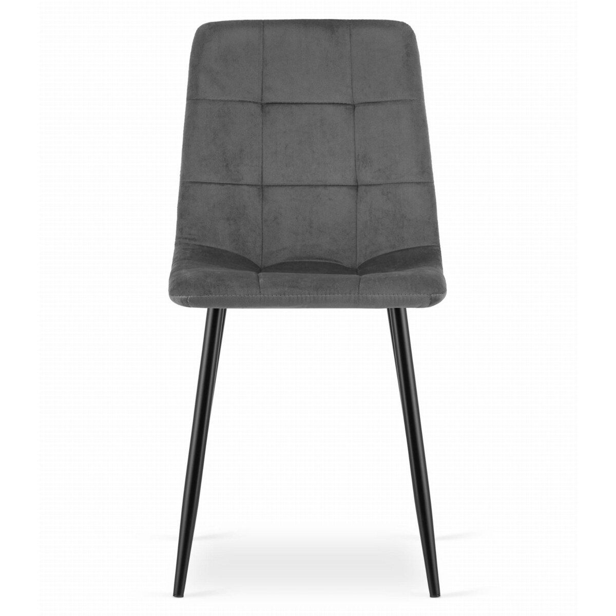Krzesło Do Jadalni Kuchni Salonu  Kara - Ciemny Szary Aksamit X 4