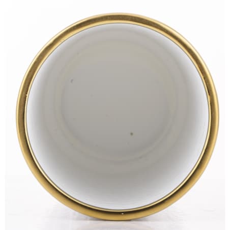 Wazon ceramiczny 24x12x12 cm PIA biały ze złotym obrzeżem