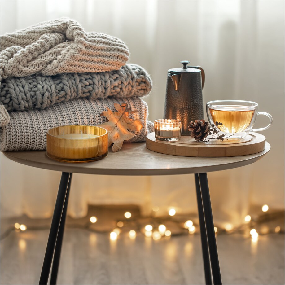 Świeca Zapachowa Świeczka Amber Wood Świąteczna 13 Cm Okrągła Dekoracja Szklana