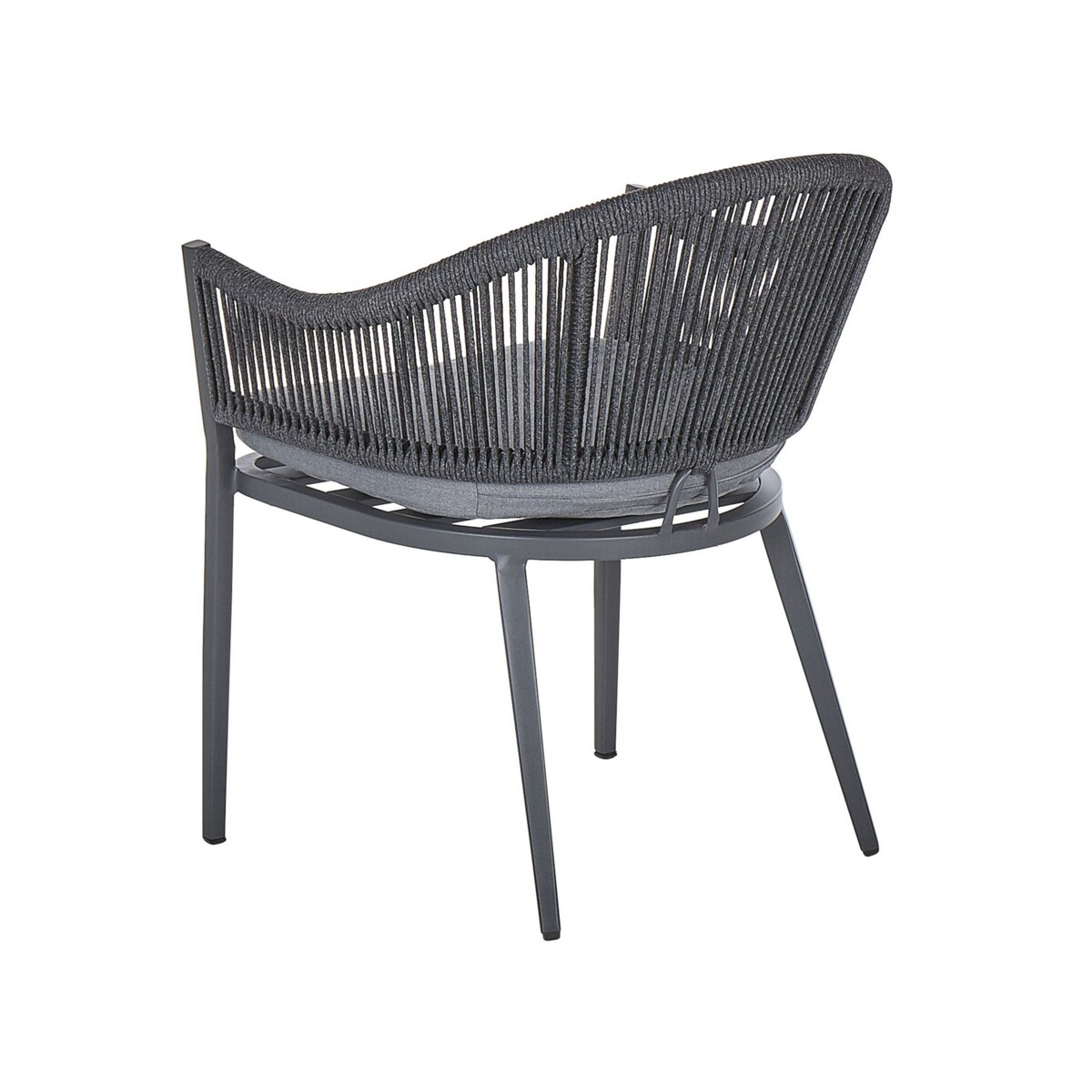 Zestaw ogrodowy dla 4 osób MILETO z poduszkami Metal Szary