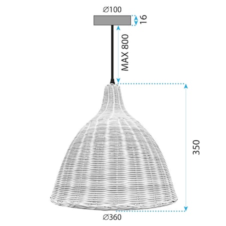 Lampa wisząca pleciona Boho Natural APP1647-1CP