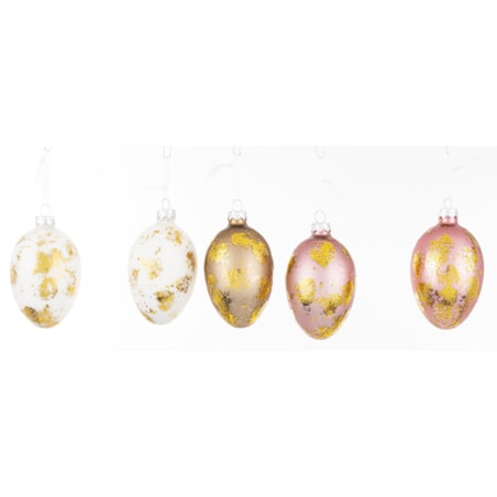 Dekoracja wielkanocna - 5 szt. jajek wielkanocnych do stroików 8x4,5x4,5 cm