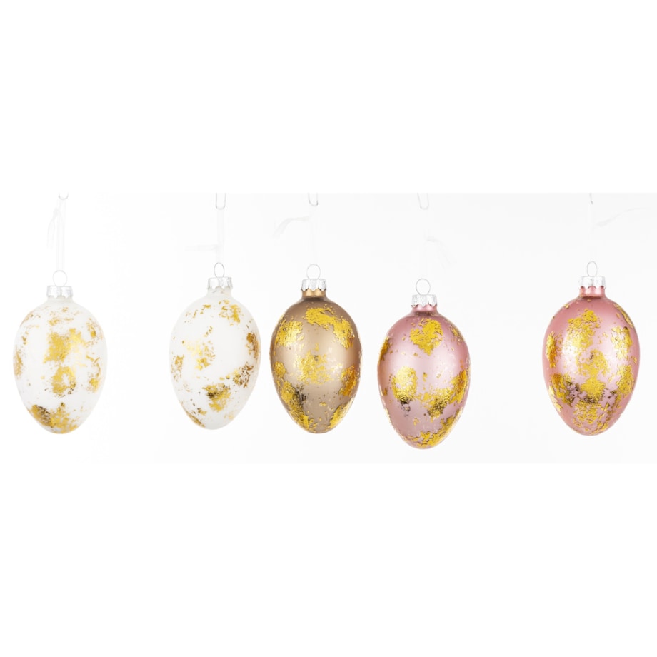 Dekoracja wielkanocna - 5 szt. jajek wielkanocnych do stroików 8x4,5x4,5 cm