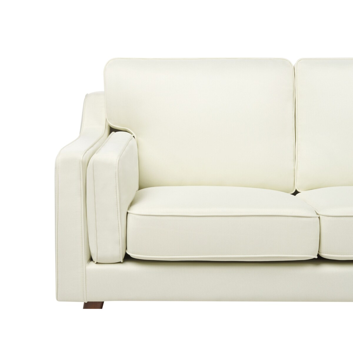 Sofa 2-osobowa tapicerowana biała LOKKA