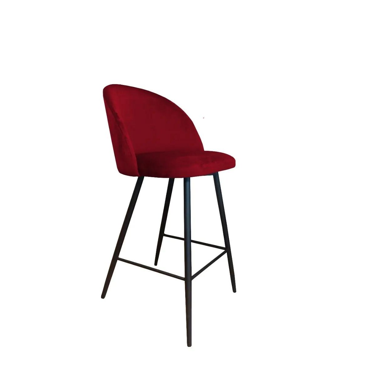 Hoker niski CLAUDINE VELVET bordowy