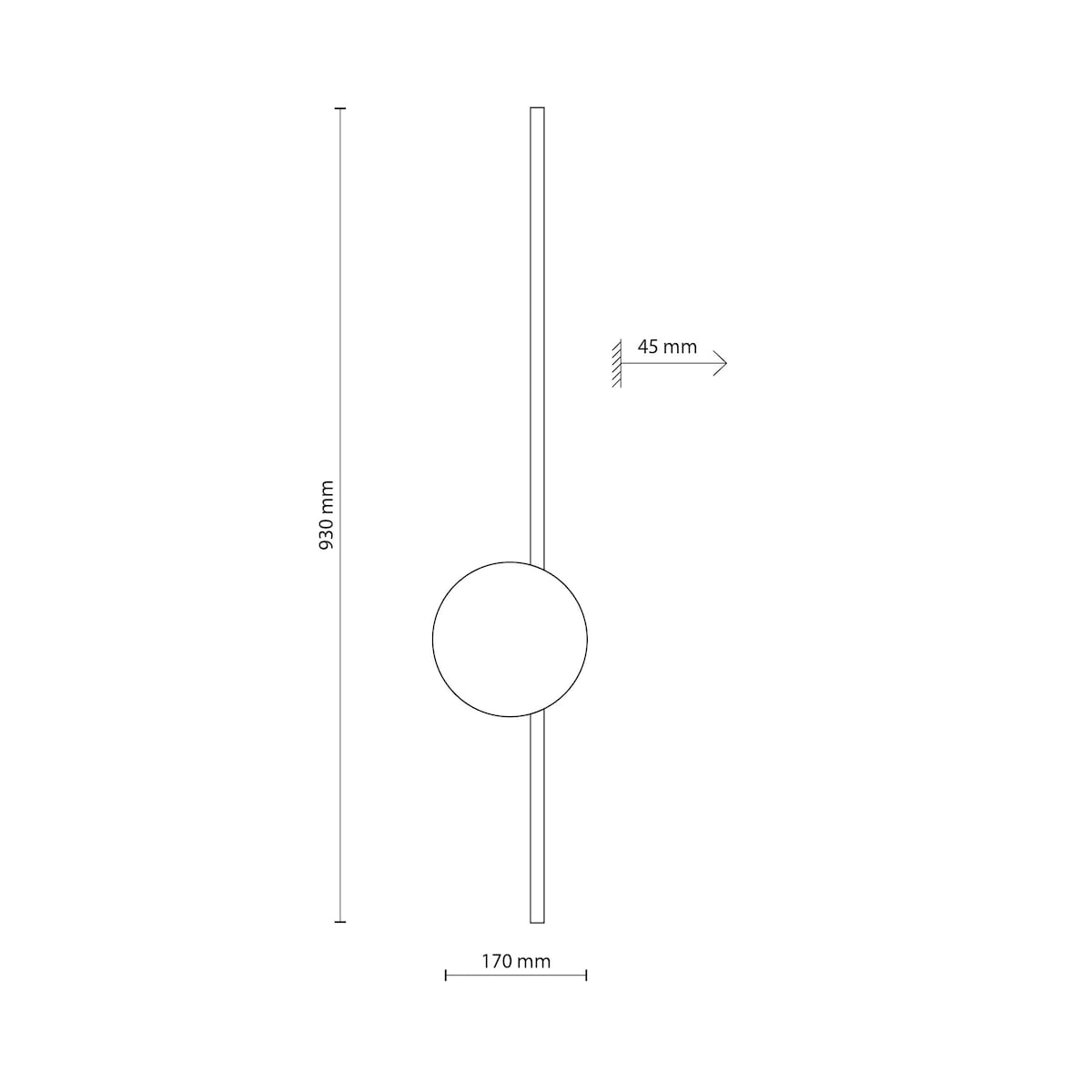 Kinkiet LED TK Lighting JAVA II New Brown 23W 3000K 650 lm brązowy nowoczesny 93 cm