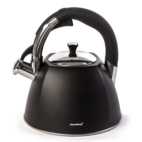 Czajnik stalowy z gwizdkiem 3.0L indukcja KLAUSBERG czarny matowy