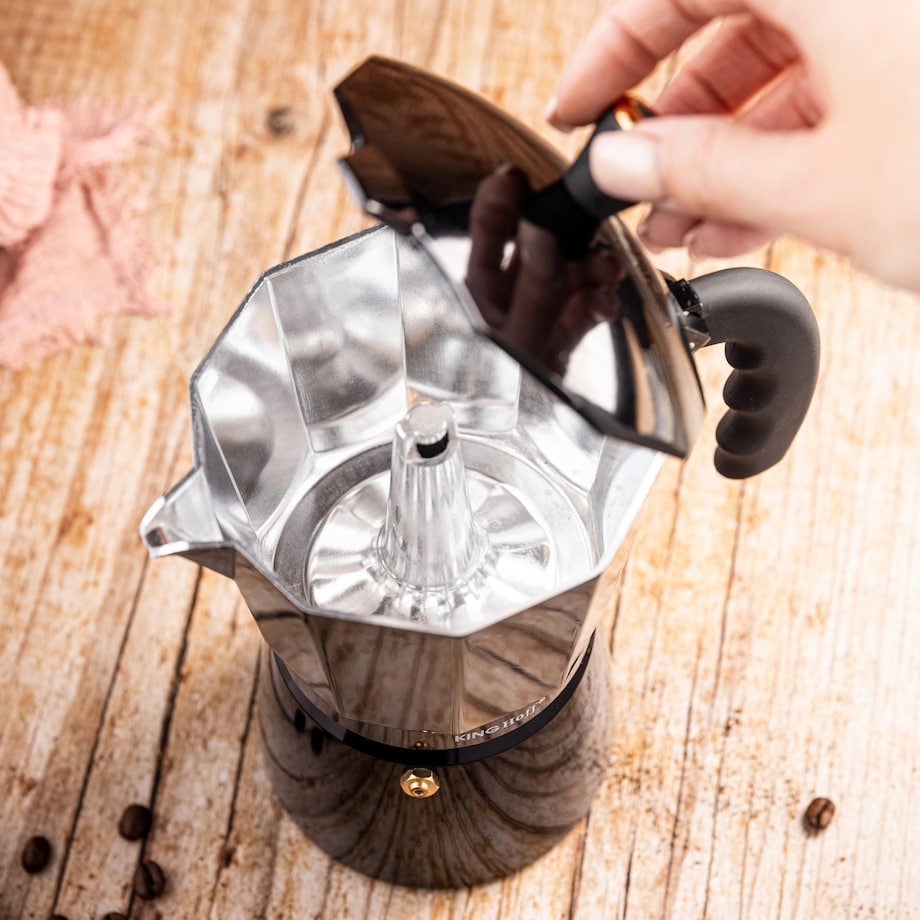 Kawiarka espresso Kafeterka ciśnieniowa indukcja KINGHOFF 450ml 9 filiżanek