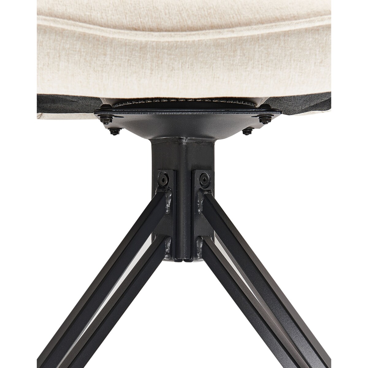 Zestaw 2 krzeseł do jadalni JODAR Tkanina Jasnobeżowy