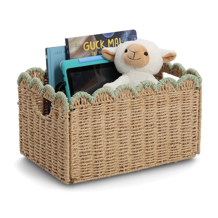 Kosz składany do przechowywania 38x25x22 cm z plecionego papieru AKELAP