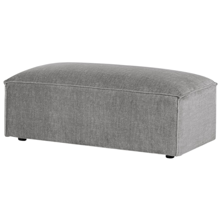 Sofa modułowa 2-osobowa z otomaną szara HELLNAR