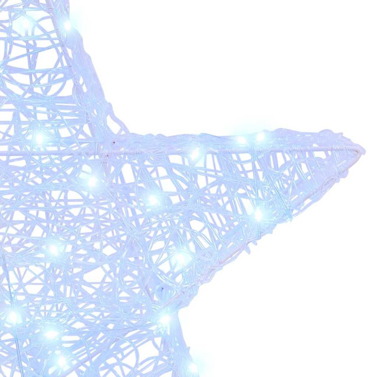 vidaXL 3D Gwiazda z 50 diodami LED Zimna biel 55 x 53.5 x 10 cm Akryl