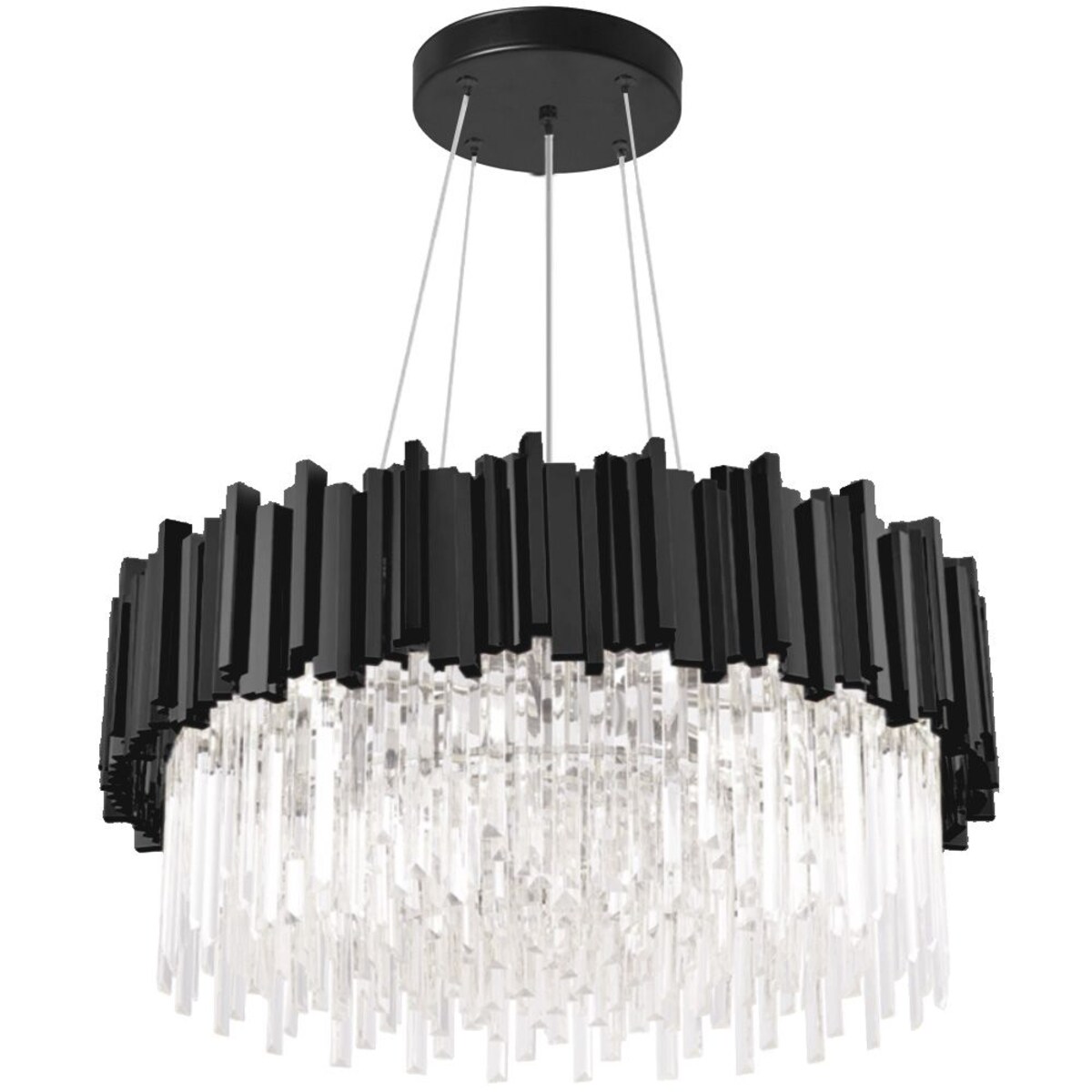 Lampa Sufitowa Wisząca App1481-1C Czarny, Metal
