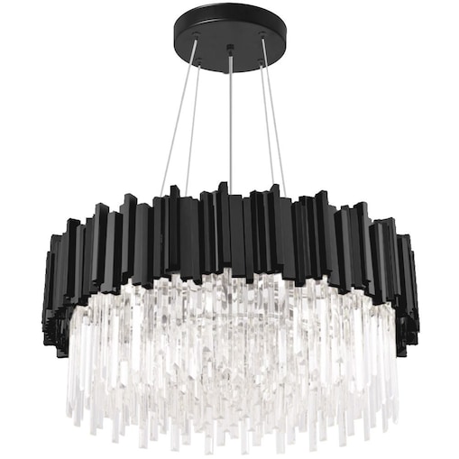 Lampa Sufitowa Wisząca App1481-1C Czarny, Metal
