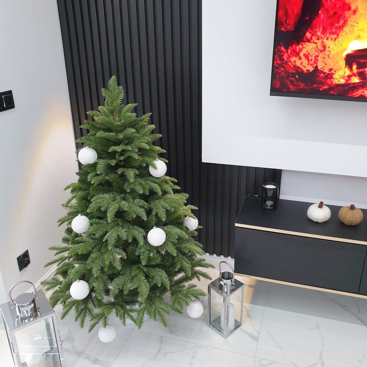 Choinka Premium Jodła Szlachetna PE w Okrągłej Donicy 130 cm X-Choinka 7 kolorów donicy