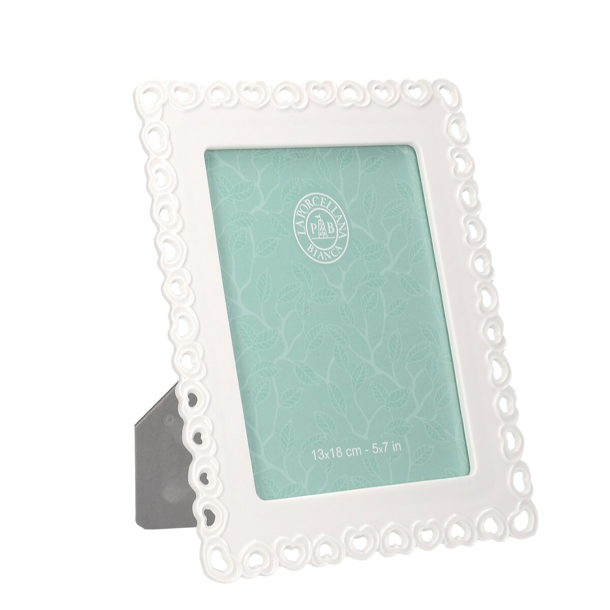 Zdobiona ramka na zdjęcia Valentino - Biały, 13 x 18 cm
