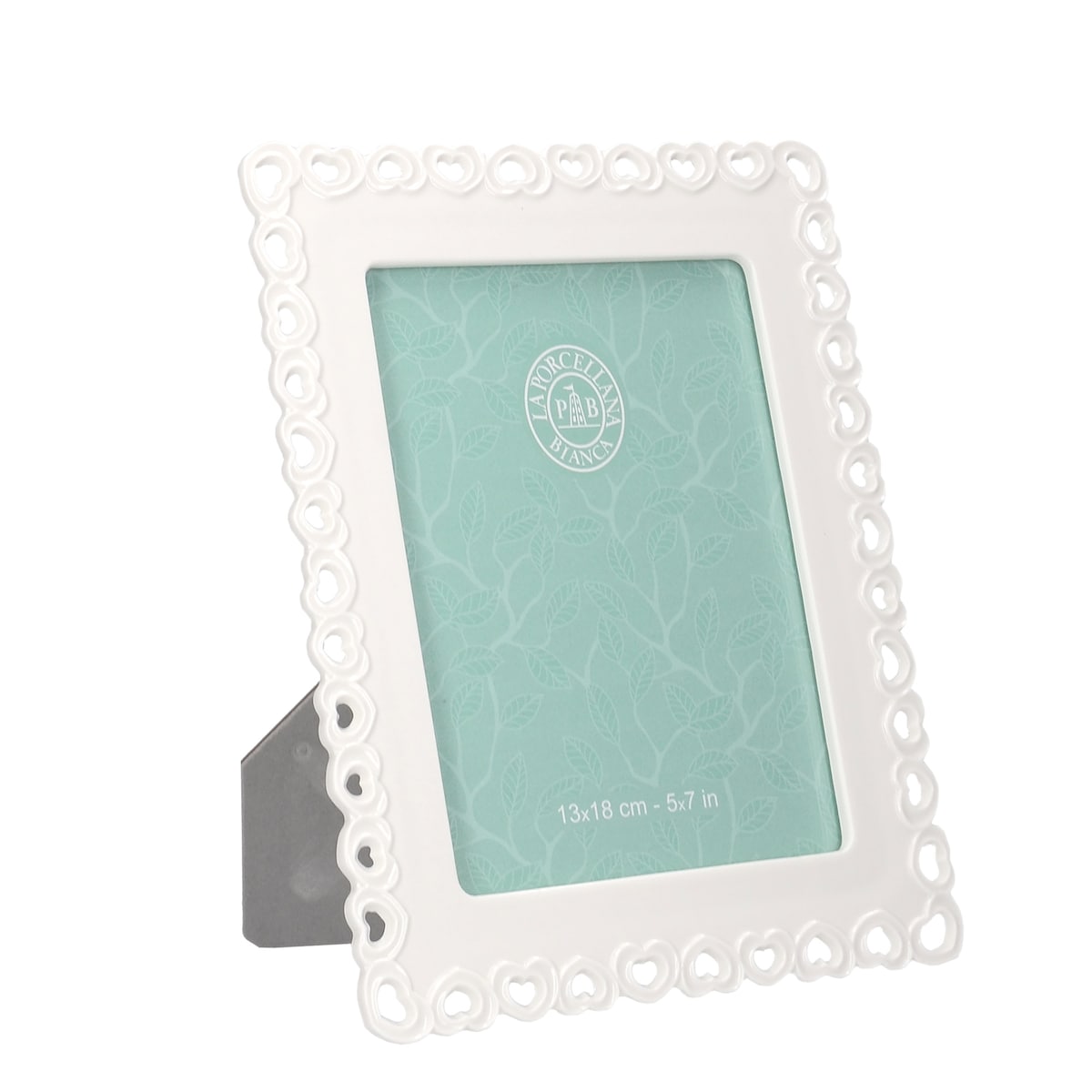 Zdobiona ramka na zdjęcia Valentino - Biały, 13 x 18 cm