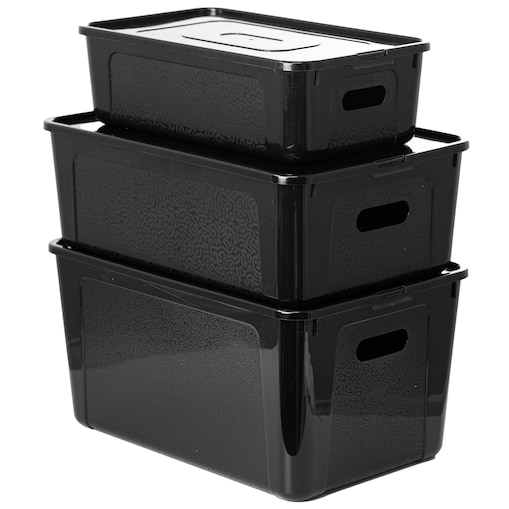 Pojemniki Plastikowe Pudło Zestaw 7/14/20 L Z Pokrywą Do Przechowywania