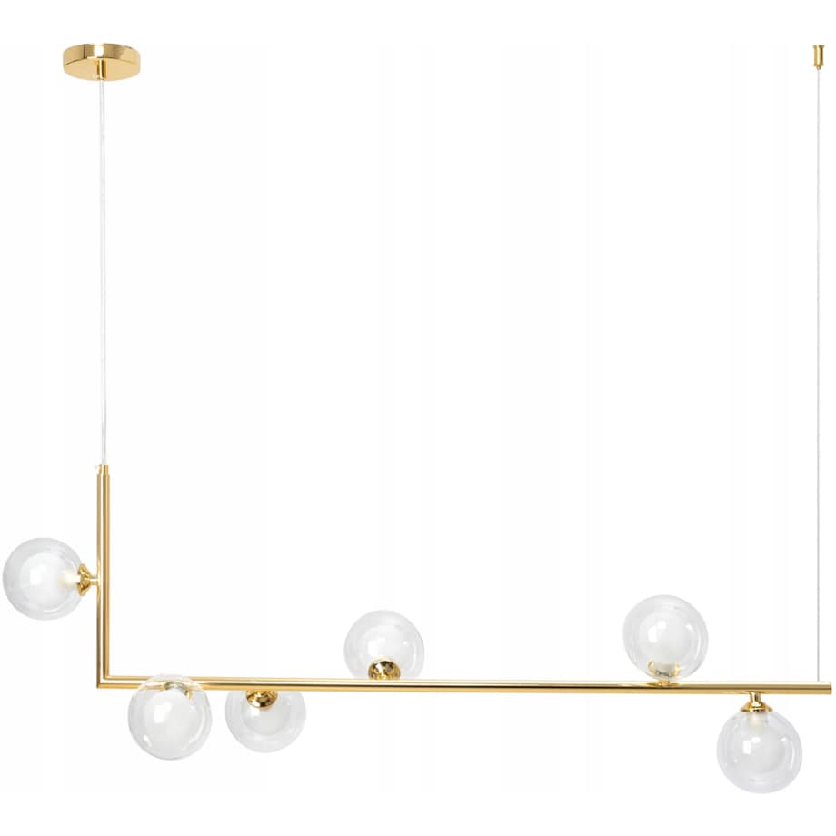 Lampa Sufitowa Szklane Kule Złota Gold 6 Punktów