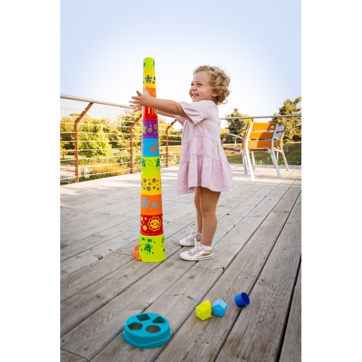 Kubeczki i wiaderka układanki - różne wzory