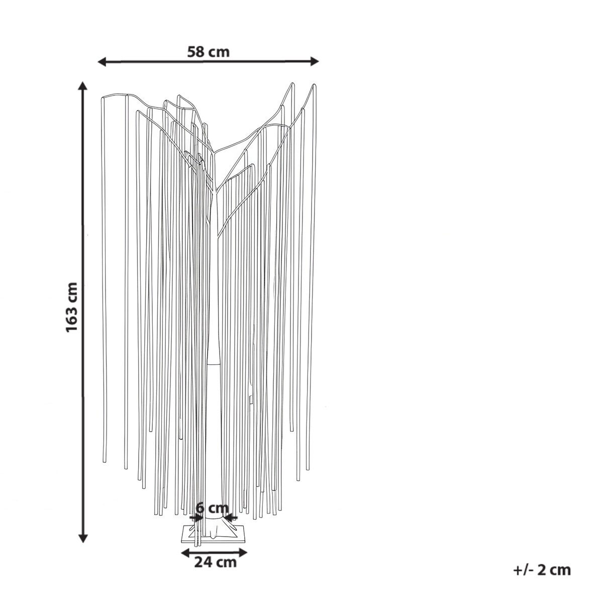 Dekoracja ogrodowa LED BOREN Drzewko 163 cm Kolorowy