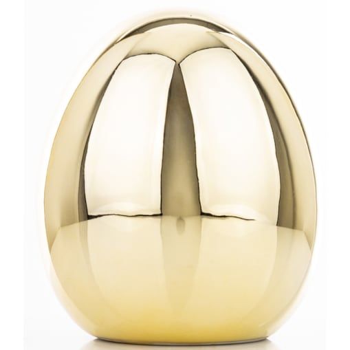 Dekoracja - złote jajko 14,5x12 cm z dolomitu VANRO