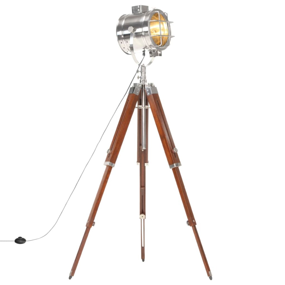 vidaXL Lampa podłogowa na trójnogu, lite drewno mango, 165 cm