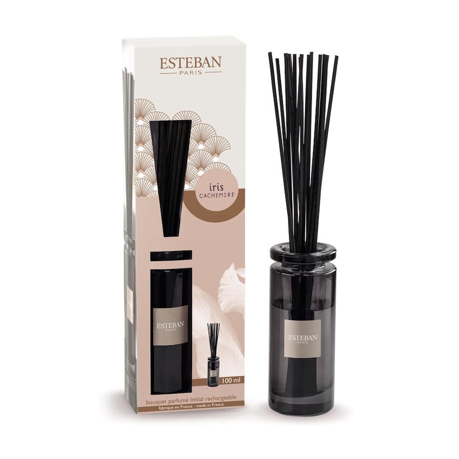 Dyfuzor zapachowy z patyczkami Iris Cachemire, 100 ml, Esteban